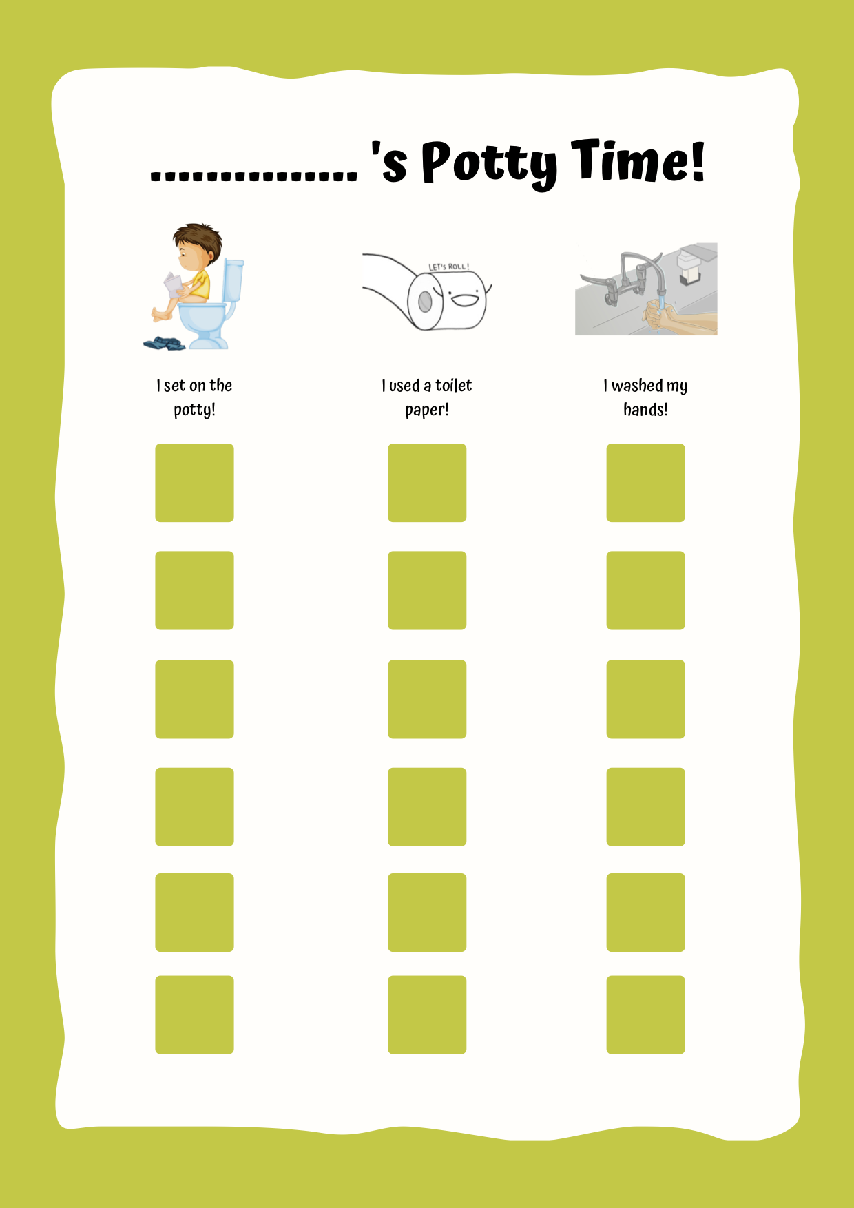 Potty Training Sticker Chart – Cool Little School